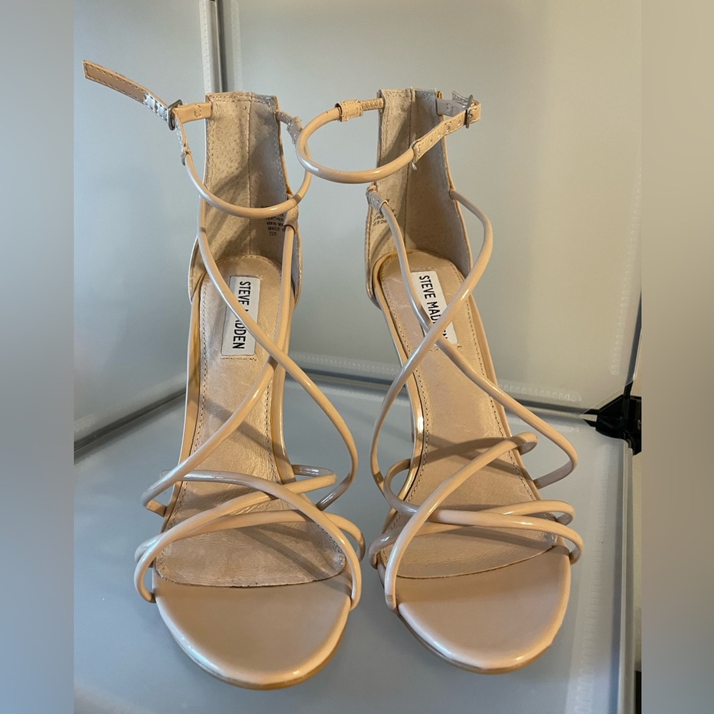 Steve Madden Women's Beige Strappy Heels